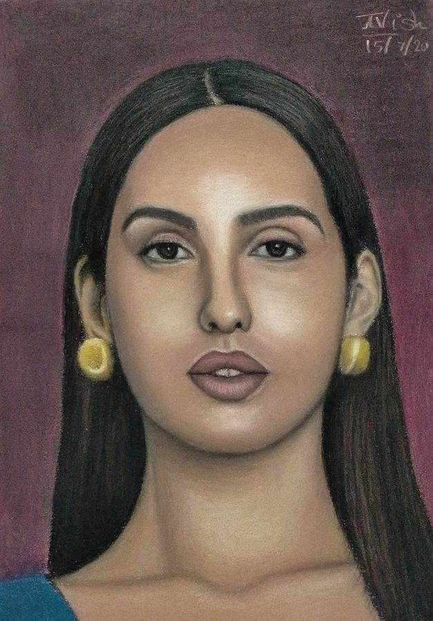 Drawing Nora Fatehi | REAL TIME Face Shading tutorial 😍 - YouTube