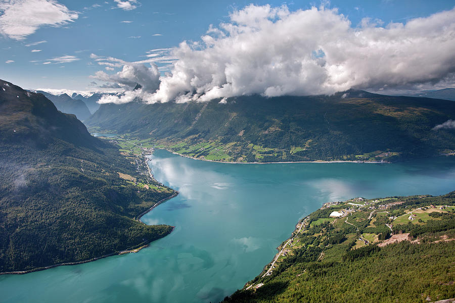 Nordfjord from Mount Hoven Photograph by Aivar Mikko