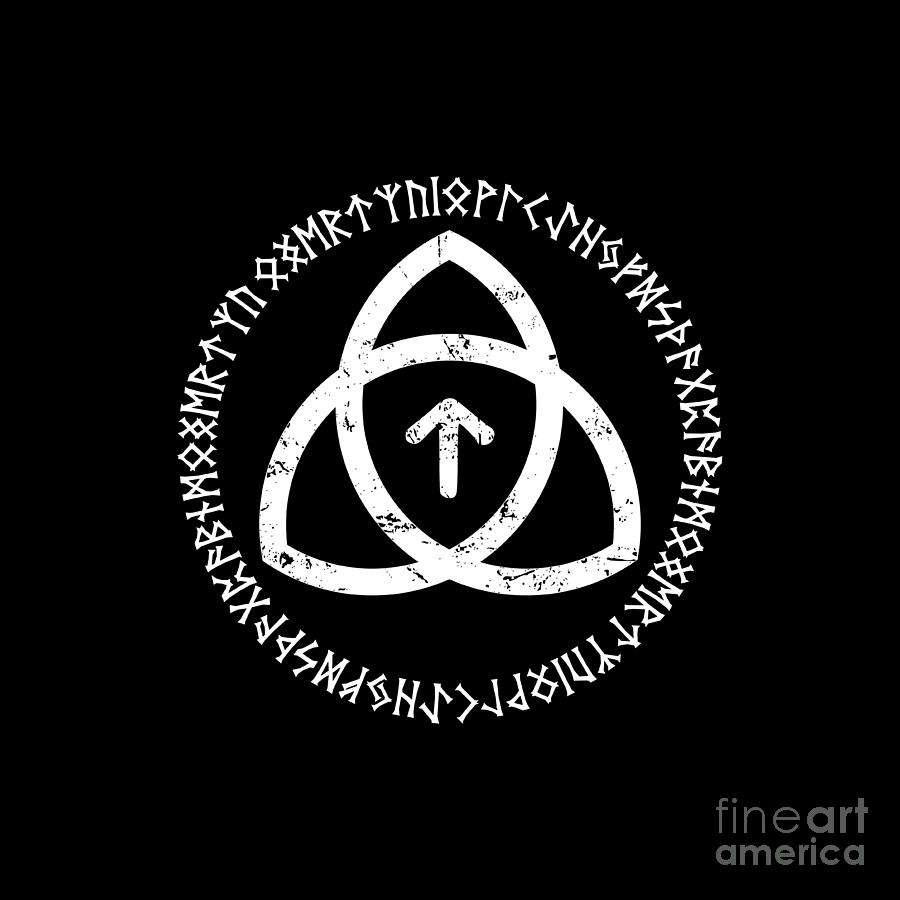 Nordic rune circle and Tiwaz rune Digital Art by Vasyl Lavrishchev ...