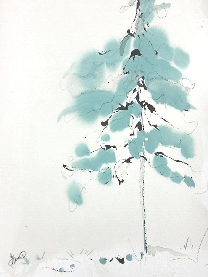 Nordic Tree 1 Painting by Terri Einer