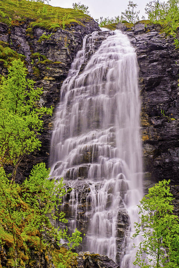Nordreisa Waterfall Photograph by Les Hutton