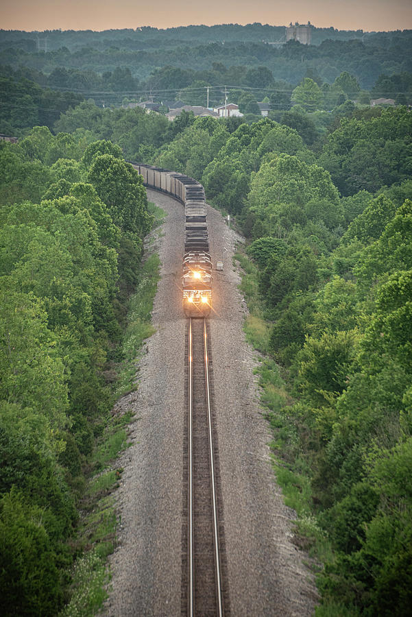 Norfolk Southern 3645 leads a empty coal train at Ramsey IN Photograph by Jim Pearson