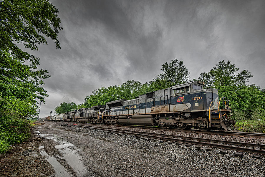 Norfolk Southern Railway Wabash heritage unit at Golden Gate Illinois Photograph by Jim Pearson
