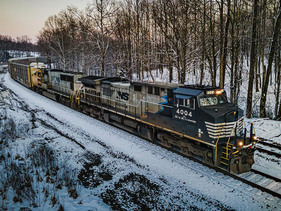 Norfolk Southern Sonic Bonnets at Taswell Indiana Photograph by Jim Pearson