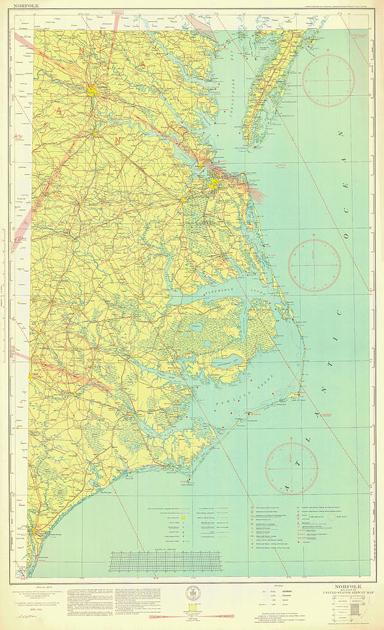 Norfolk Virginia 1935 Digital Art by Nautical Chartworks