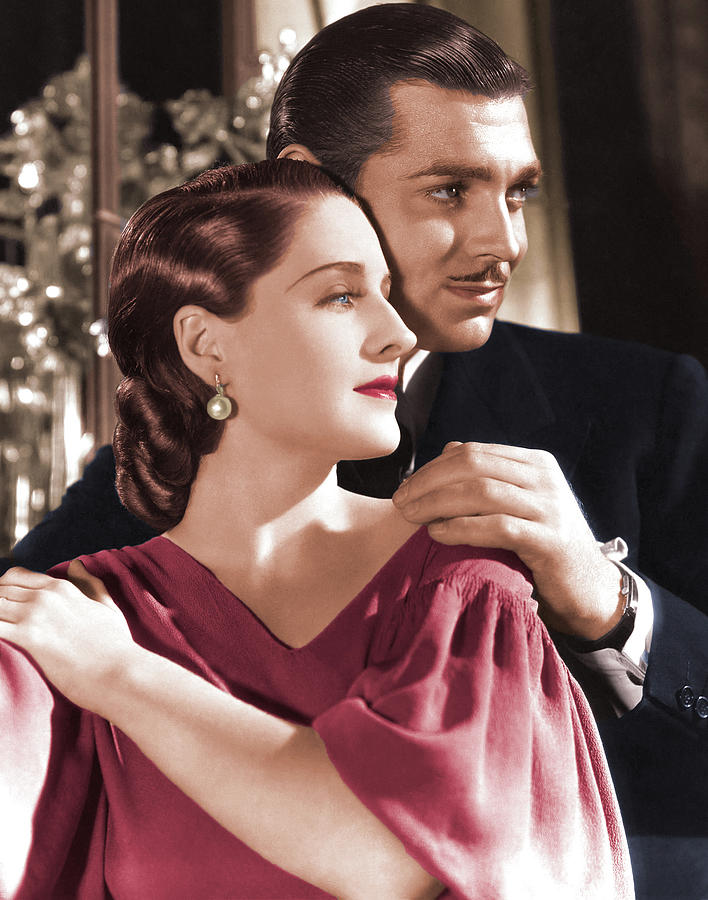 Clark Gable Photograph - Norma Shearer and Clark Gable by Movie World Posters