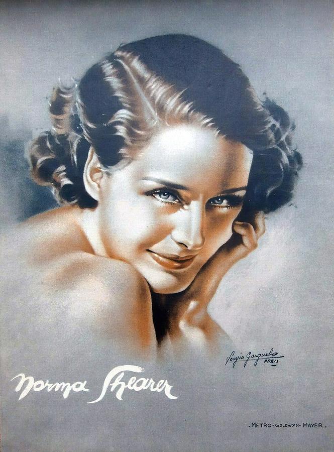 Norma Shearer - art by Sergio Gargiulo Mixed Media by Movie World Posters