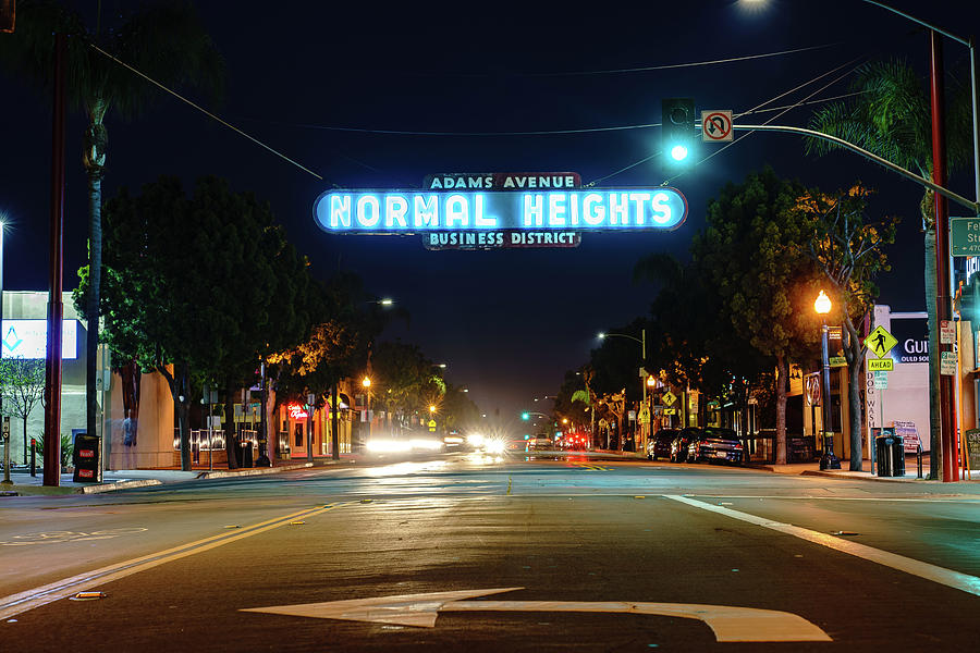 Normal Heights. San Diego Sign During Coronavirus Two By Mcclean Photography Photograph