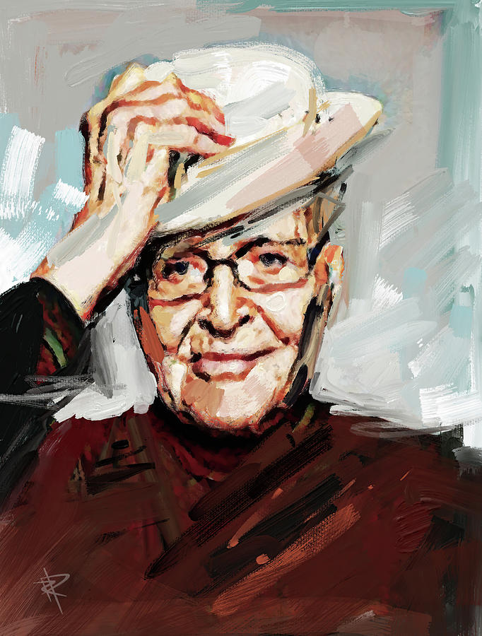 Norman Lear Mixed Media by Russell Pierce