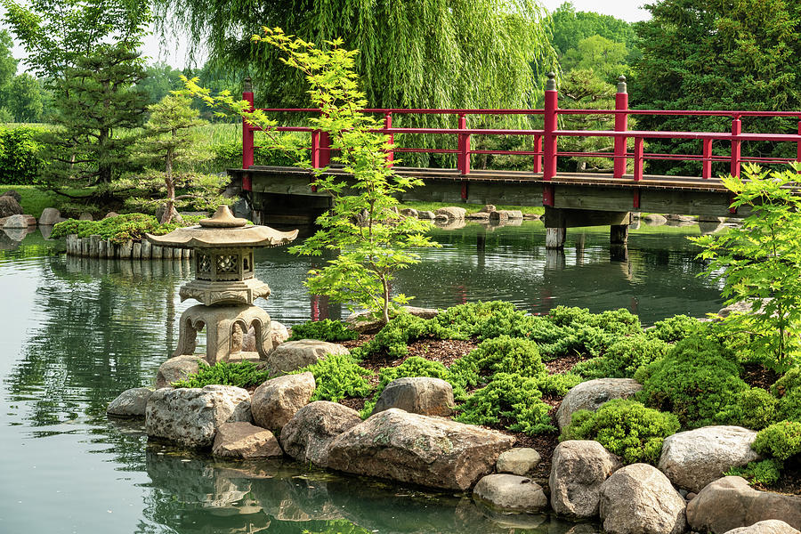 Normandale College Japanese Garden in Color Photograph by Ken Wolter ...