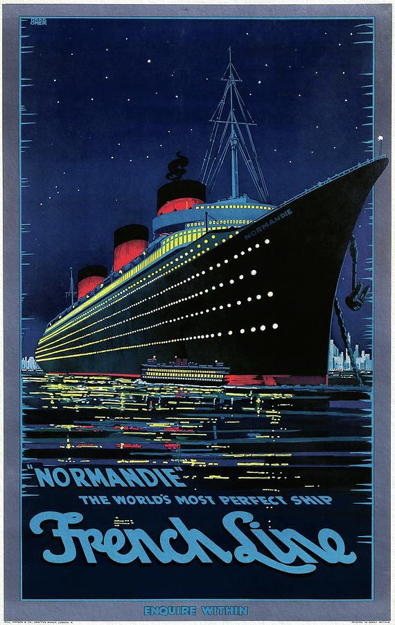 Normandie 1935 Poster Painting by Vincent Monozlay