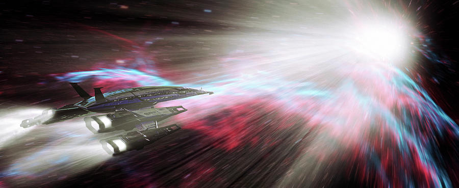  Normandy SR2 in Alliance Colors - Mass Effect - Video Game Digital Art by Jason Politte