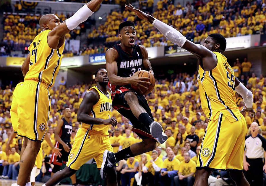 Norris Cole, Roy Hibbert, and David West Photograph by Andy Lyons