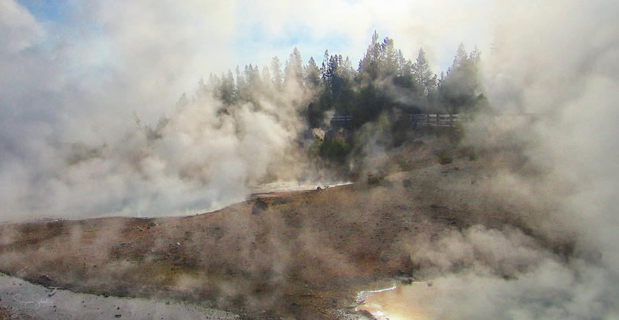 Yellowstone National Park Photograph - Norris Geyser Basin Panorama by Suzanne Stout