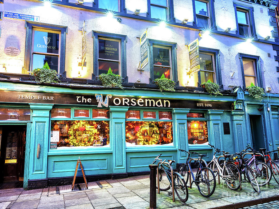 Norseman at Night in Dublin Photograph by John Rizzuto