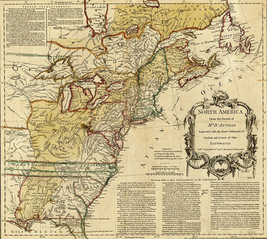 North America 1758 Drawing by Vintage Maps - Fine Art America