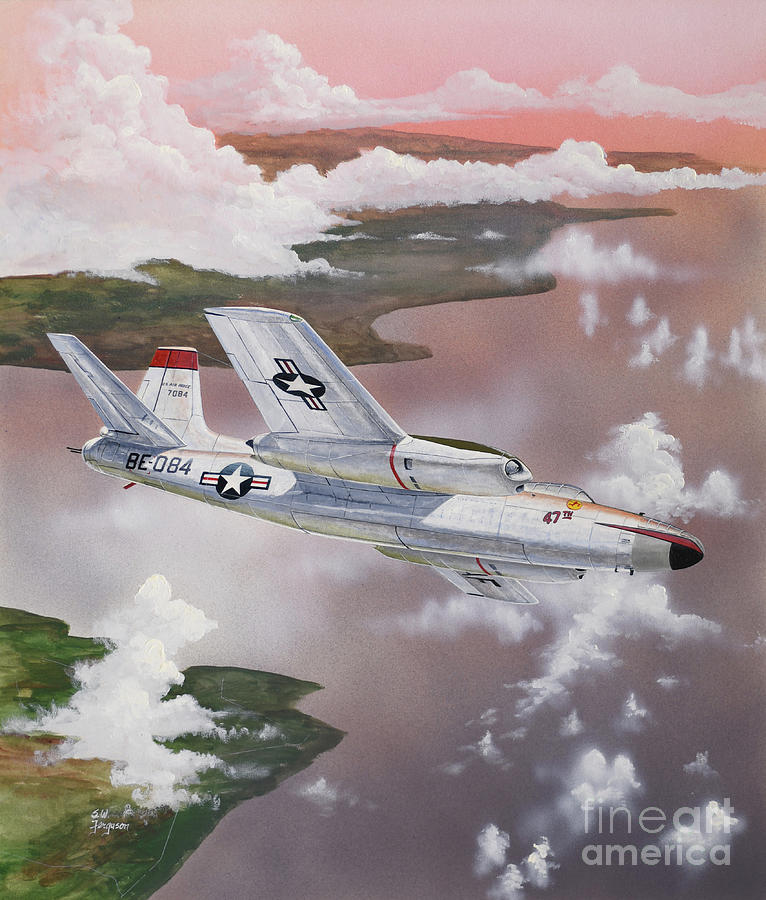 North American B-45 Tornado Painting by Steve Ferguson