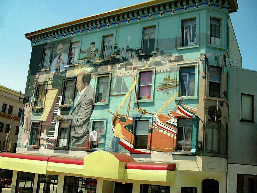 San Francisco Photograph - North Beach Jazz Mural San Francisco by Connie Fox