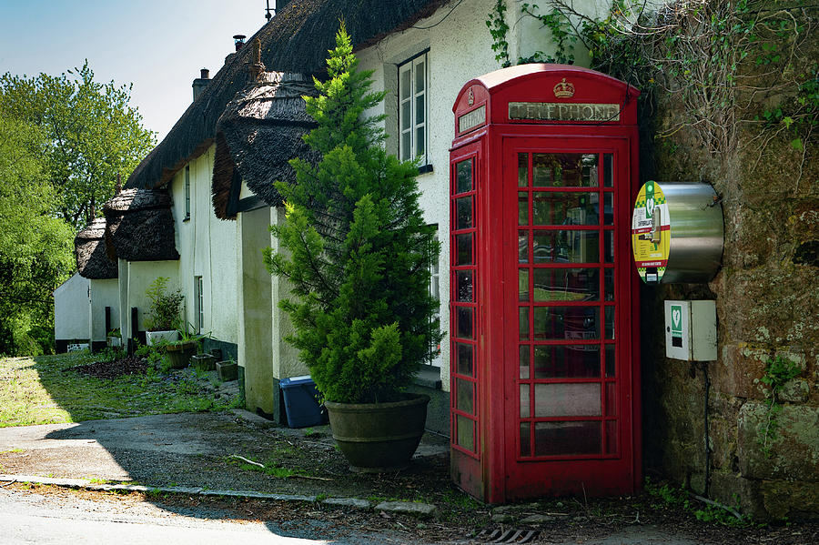 North Bovey Red Telephone Box Dartmoor Photograph by Helen Jackson