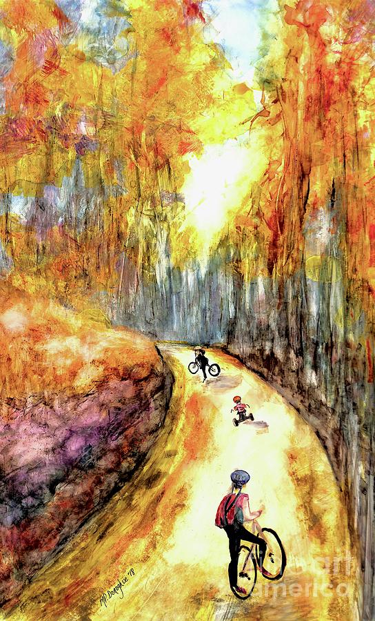 North Carolina Bike Trails Painting Wide Painting