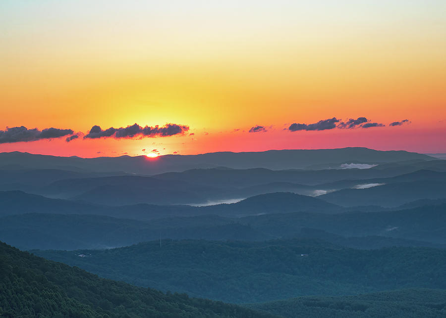 North Carolina Blue Ridge Dawn Photograph by Charles Floyd