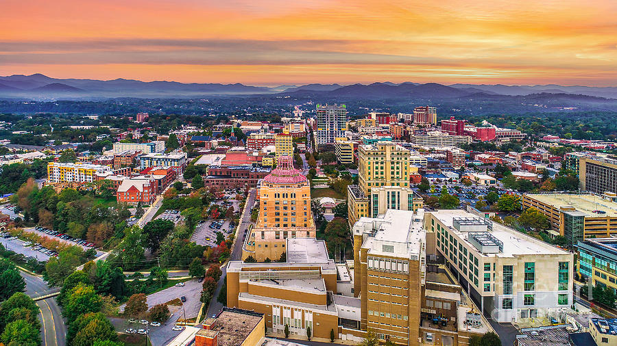 North Carolina city skyline at sunset - Cityscape photo no.3 Photograph ...