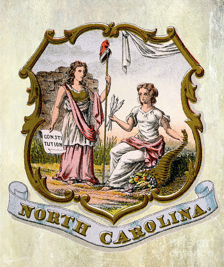 North Carolina Coat of Arms 1876 Photograph by Jon Neidert