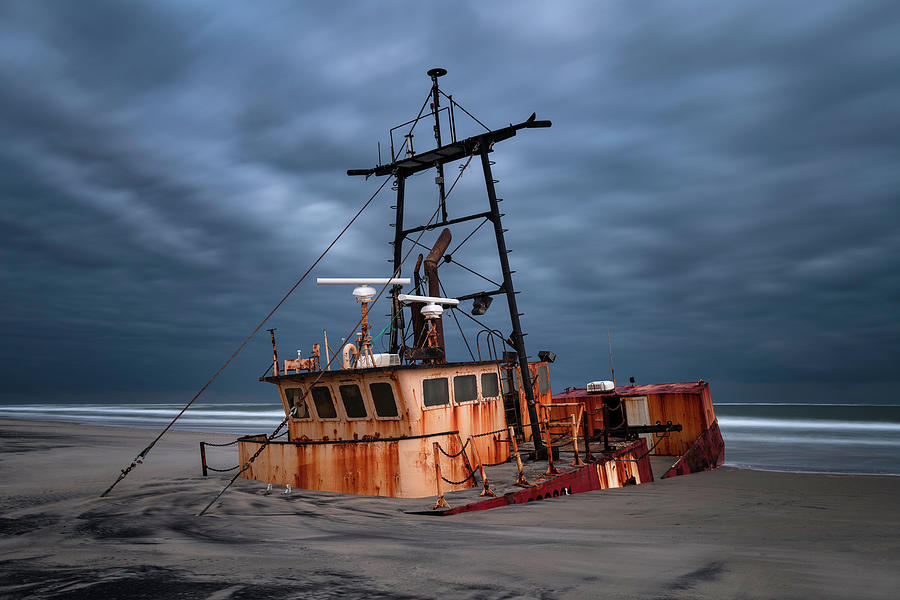 Beach Photograph - North Carolina OBX Shipwreck by Mark VanDyke
