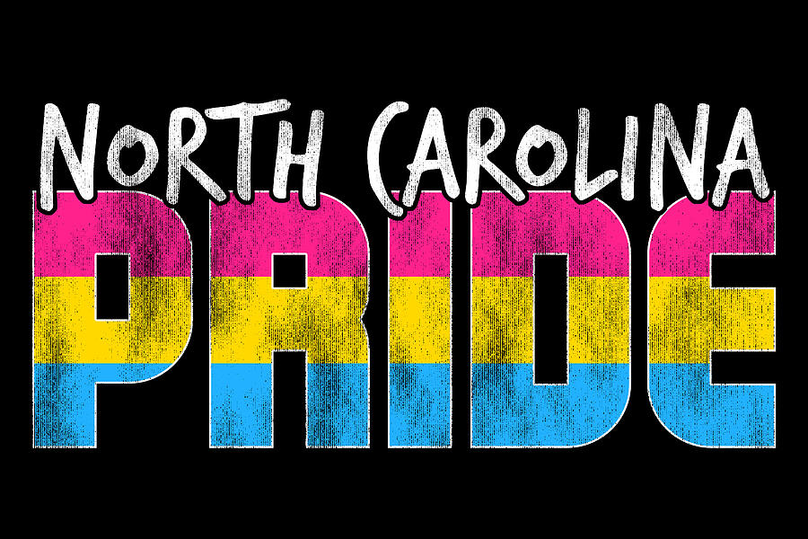 North Carolina Pride Pansexual Flag Digital Art by Patrick Hiller