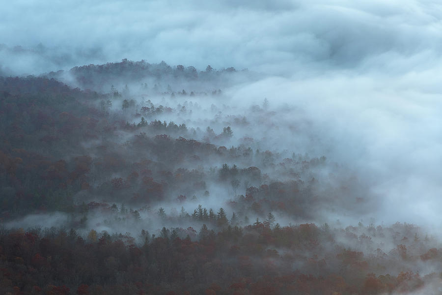 Mountain Photograph - North Carolina Southern Appalachian Mountain Foggy Scenic by Mark VanDyke