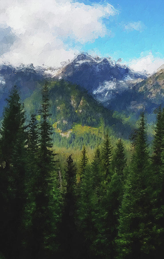 North Cascades National Park - 02 Painting by AM FineArtPrints