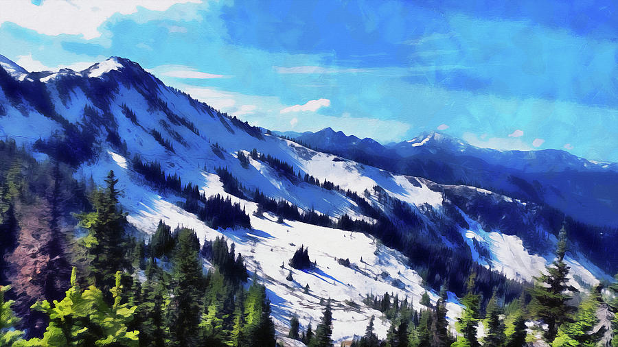 North Cascades National Park Painting by AM FineArtPrints