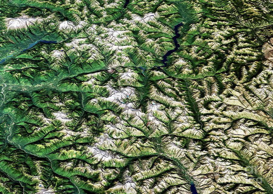 North Cascades National Park Washington State From Space Photograph by ...