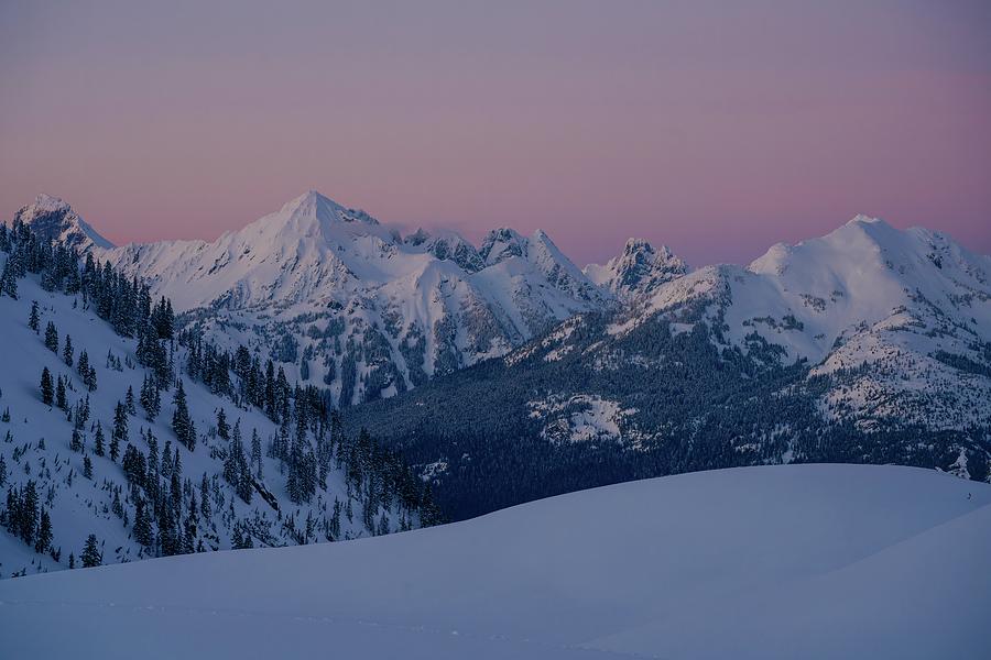 Mountain Photograph - North Cascades Peaks at Dusk by Mike Reid