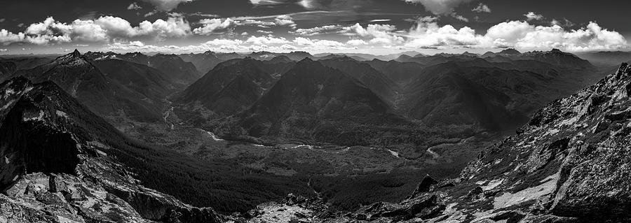 North Cascades Western Edge 2 Black and White Photograph by Pelo Blanco Photo