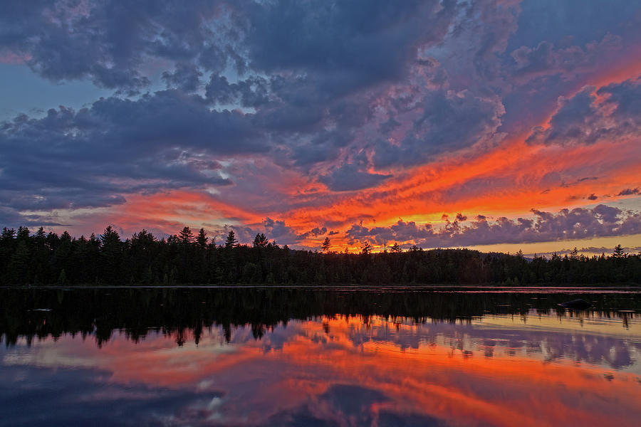 North Country Sunset - Errol, New Hampshire Photograph by John Rowe
