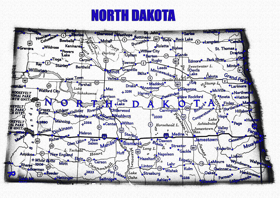 North Dakota blue print work Photograph by David Lee Thompson