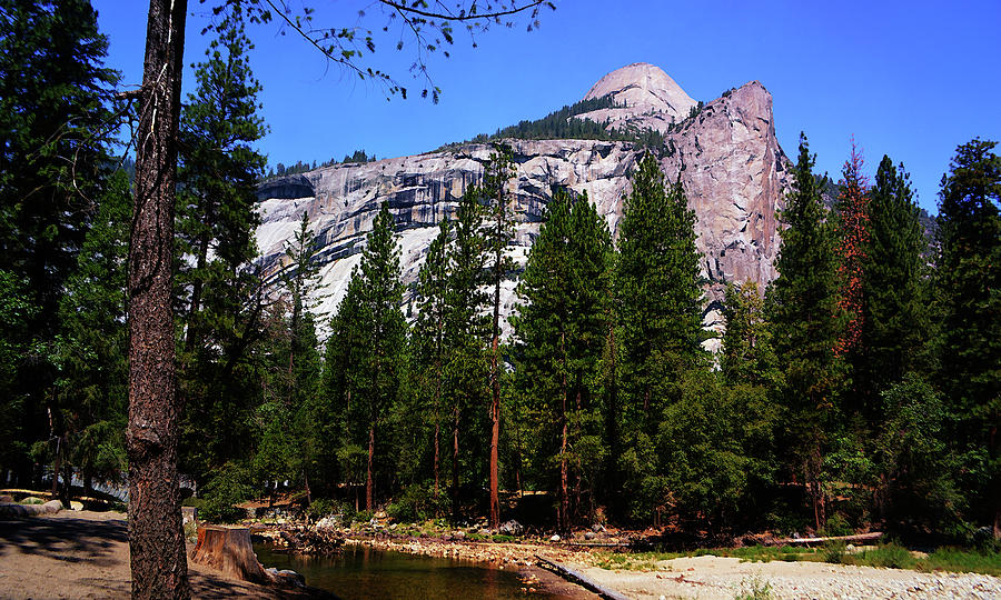 North Dome From The Merced River Photograph
