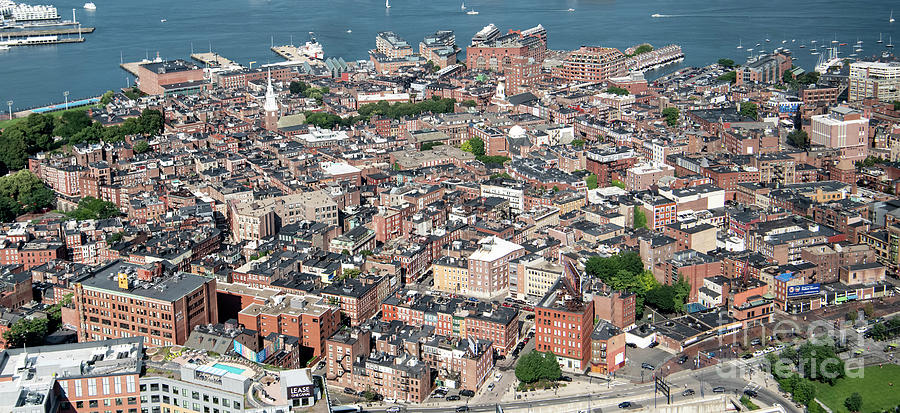 North End Boston Real Estate Aerial Photograph by David Oppenheimer