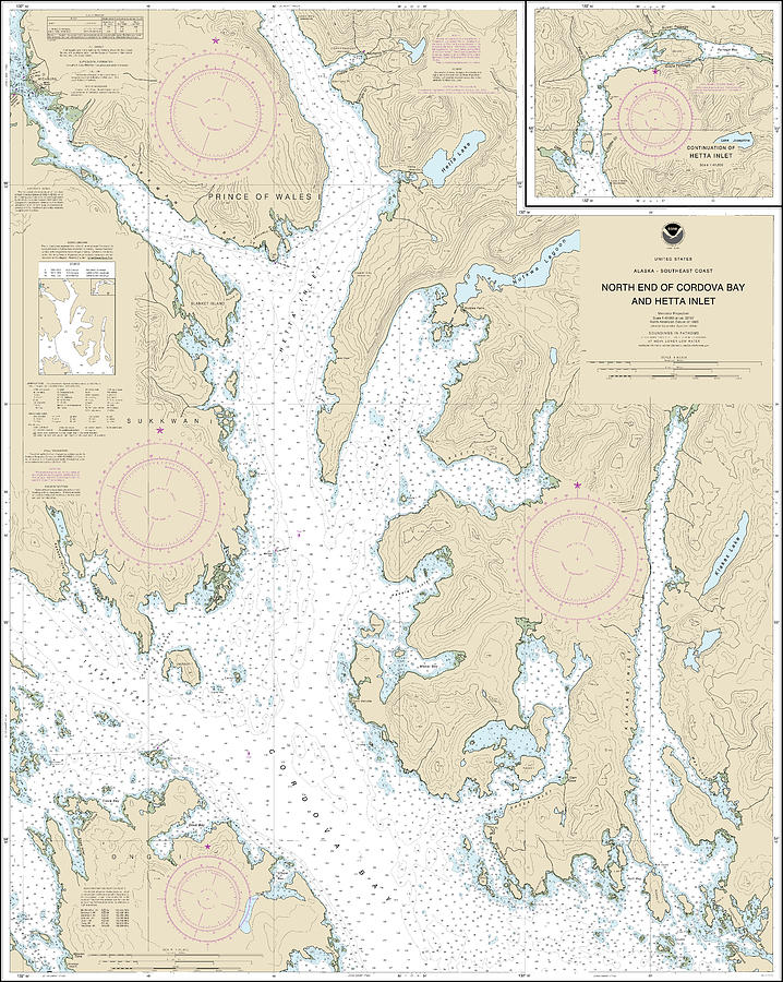 North End of Cordova Bay and Hetta Inlet Nautical Chart 17431 No ...