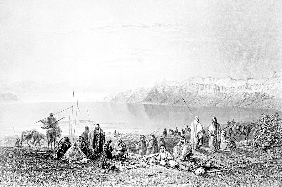 North End of the Dead Sea in 1847 Photograph by Munir Alawi