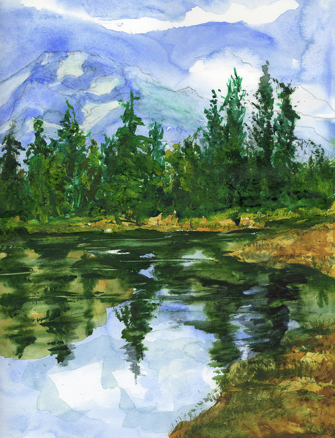 Big Bear Painting - North End of The Lake by Randy Sprout