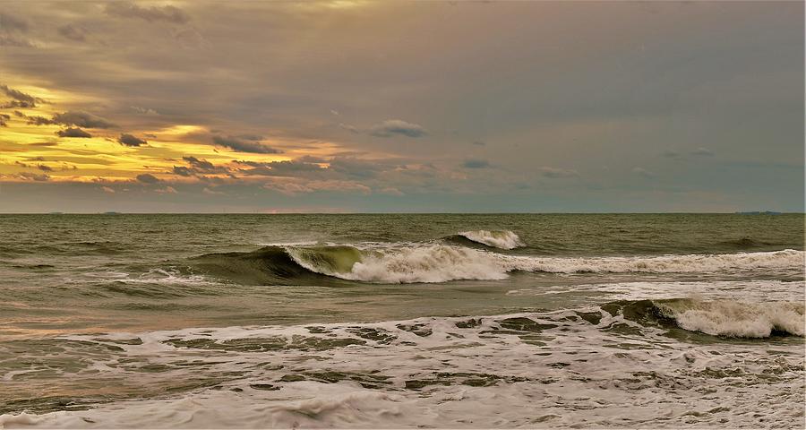 - North Hampton Beach, NH sunset Photograph by THERESA Nye