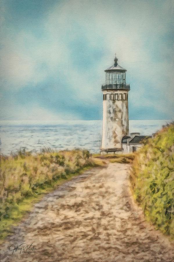 North Head LIghthouse Painting by Jeffrey Kolker