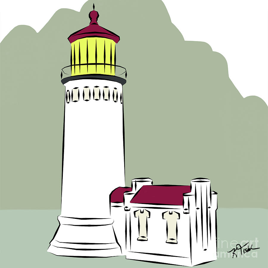 Landmark Digital Art - North Head Lighthouse by Kirt Tisdale