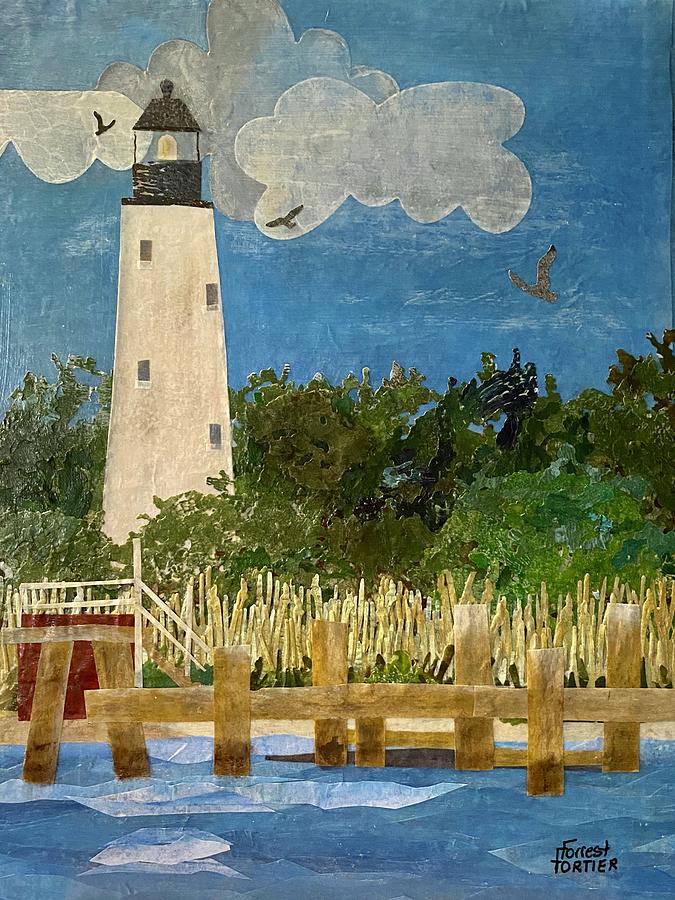 North Island Lighthouse Painting by Forrest Fortier