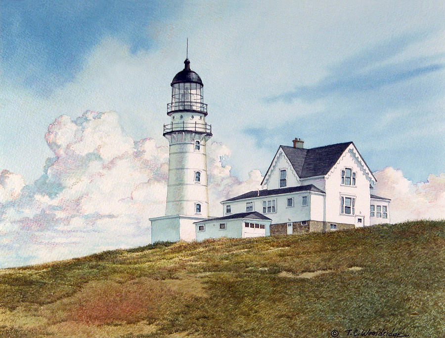 Lighthouse Painting - North Light by Tom Wooldridge