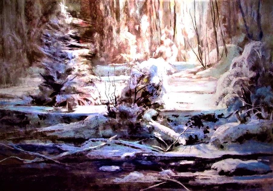 North Light Winter Painting by Joseph Barani North Light Winter Painting by Joseph Barani