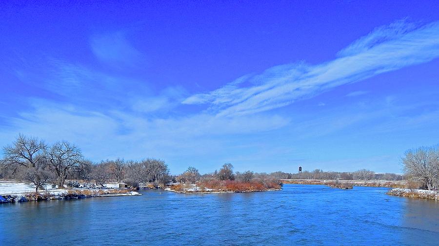 North Platte River Winter Photograph by Dan Miller