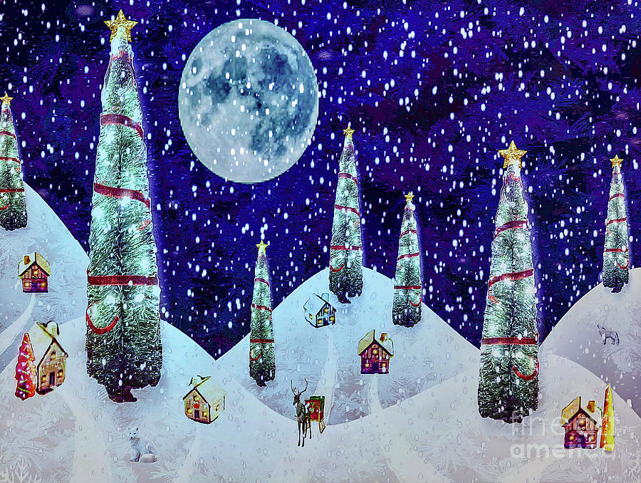 North Pole Enchantment Mixed Media by Lauries Intuitive